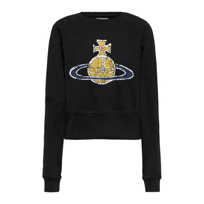 Vivienne Westwood Cropped Time Machine Sweatshirt in Black