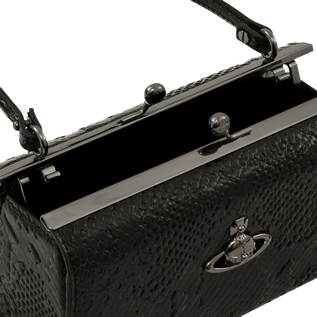 [Vivienne Westwood] Doll Xl Frame PurseBagsVivienne WestwoodDPUS Designer Outlet8053195383382Black Python Effect[Vivienne Westwood] Doll Xl Frame Purse