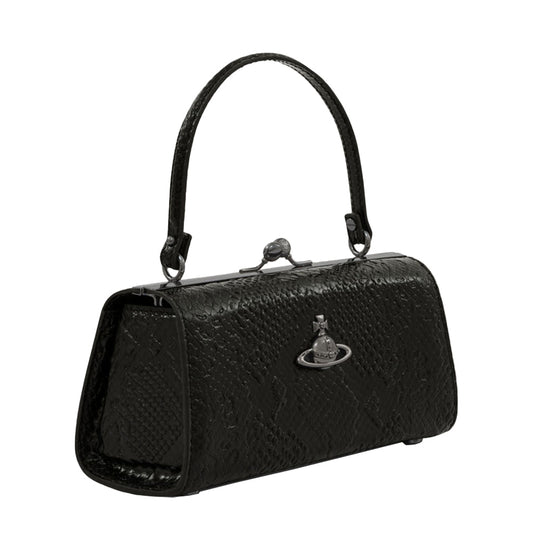 [Vivienne Westwood] Doll Xl Frame PurseBagsVivienne WestwoodDPUS Designer Outlet8053195383382Black Python Effect[Vivienne Westwood] Doll Xl Frame Purse