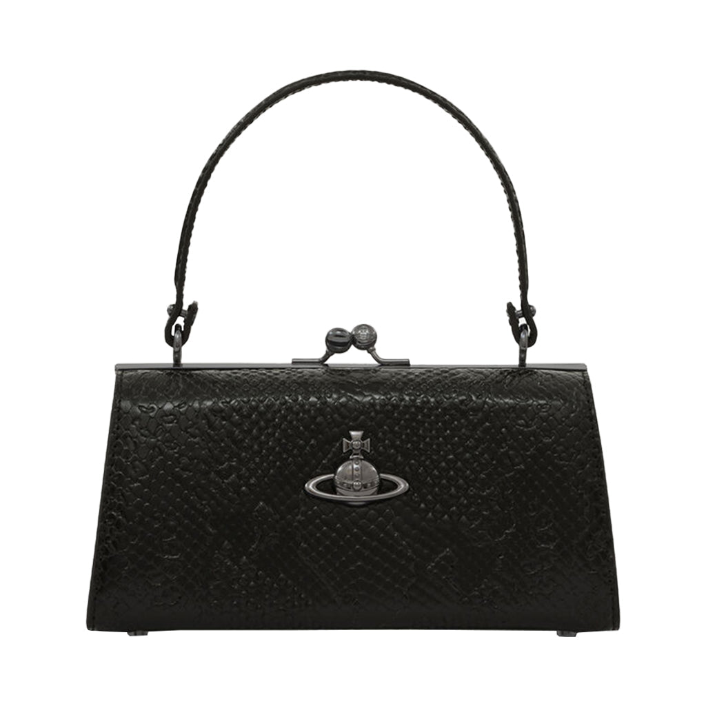 [Vivienne Westwood] Doll Xl Frame PurseBagsVivienne WestwoodDPUS Designer Outlet8053195383382Black Python Effect[Vivienne Westwood] Doll Xl Frame Purse