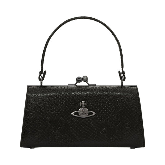 [Vivienne Westwood] Doll Xl Frame PurseBagsVivienne WestwoodDPUS Designer Outlet8053195383382Black Python Effect[Vivienne Westwood] Doll Xl Frame Purse