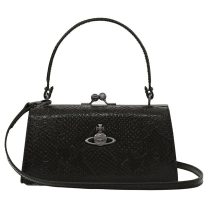 [Vivienne Westwood] Doll Xl Frame PurseBagsVivienne WestwoodDPUS Designer Outlet8053195383382Black Python Effect[Vivienne Westwood] Doll Xl Frame Purse