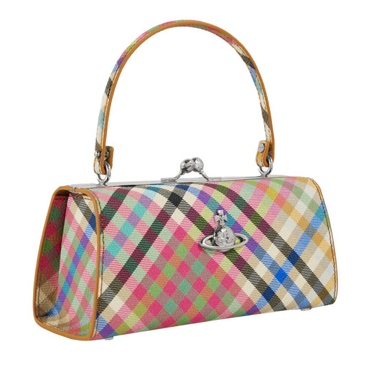 [Vivienne Westwood] Doll Xl Frame PurseBagsVivienne WestwoodDPUS Designer Outlet8053195383474Heather Grey Plaid[Vivienne Westwood] Doll Xl Frame Purse