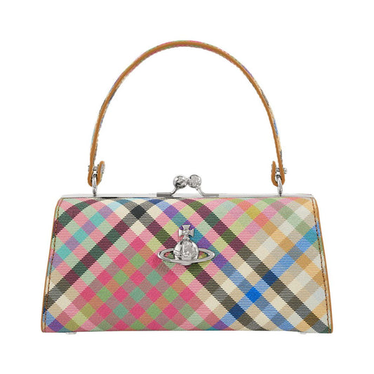 [Vivienne Westwood] Doll Xl Frame PurseBagsVivienne WestwoodDPUS Designer Outlet8053195383474Heather Grey Plaid[Vivienne Westwood] Doll Xl Frame Purse