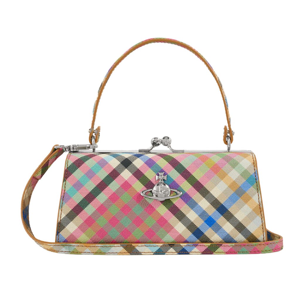 [Vivienne Westwood] Doll Xl Frame PurseBagsVivienne WestwoodDPUS Designer Outlet8053195383474Heather Grey Plaid[Vivienne Westwood] Doll Xl Frame Purse