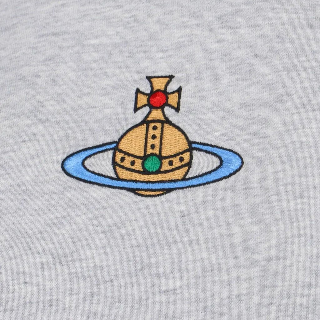 Vivienne Westwood Embroidered Centre Orb Raglan Cropped SweatshirtSweatshirtsVivienne WestwoodDPUS Designer Outlet044366048450Grey MelangeXSVivienne Westwood Embroidered Centre Orb Raglan Cropped Sweatshirt