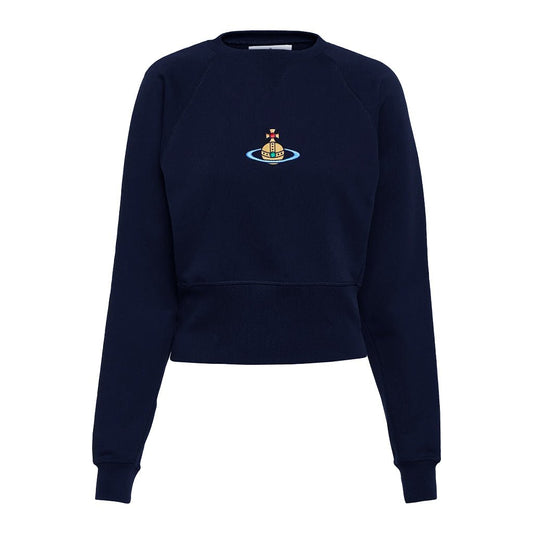 Vivienne Westwood Embroidered Centre Orb Raglan Cropped SweatshirtSweatshirtsVivienne WestwoodDPUS Designer Outlet044362269873Navy2XSVivienne Westwood Embroidered Centre Orb Raglan Cropped Sweatshirt