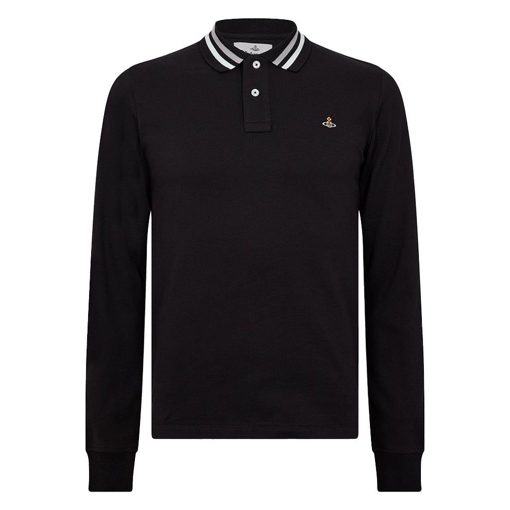 Vivienne Westwood Embroidered Logo Piqué Cotton Long Sleeve Polo ShirtShirtVivienne WestwoodDPUS Designer OutletBlackXSVivienne Westwood Embroidered Logo Piqué Cotton Long Sleeve Polo Shirt