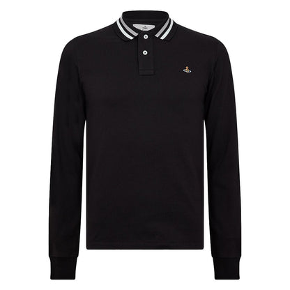 Vivienne Westwood Embroidered Logo Piqué Cotton Long Sleeve Polo ShirtShirtVivienne WestwoodDPUS Designer OutletBlackXSVivienne Westwood Embroidered Logo Piqué Cotton Long Sleeve Polo Shirt