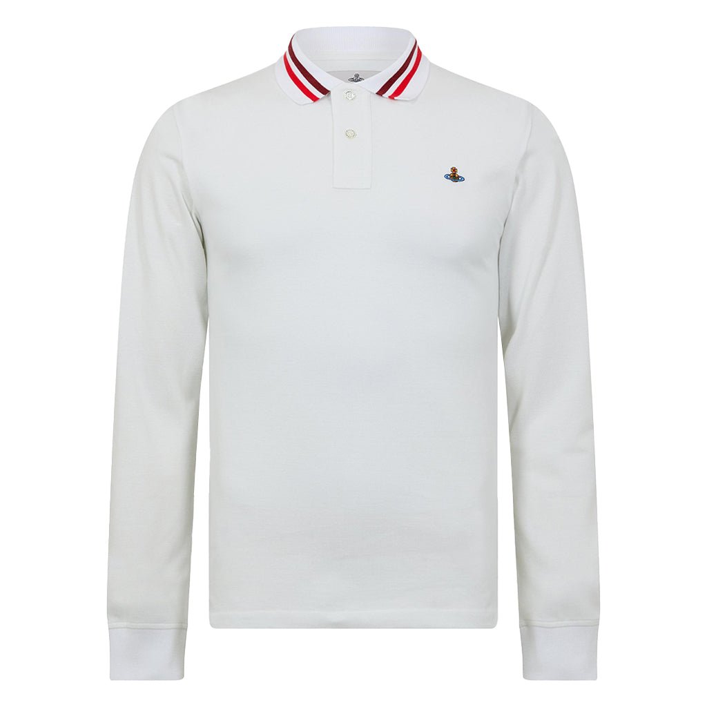 Vivienne Westwood Embroidered Logo Piqué Cotton Long Sleeve Polo ShirtShirtVivienne WestwoodDPUS Designer OutletWhiteXSVivienne Westwood Embroidered Logo Piqué Cotton Long Sleeve Polo Shirt