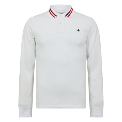 Vivienne Westwood Embroidered Logo Piqué Cotton Long Sleeve Polo ShirtShirtVivienne WestwoodDPUS Designer OutletWhiteXSVivienne Westwood Embroidered Logo Piqué Cotton Long Sleeve Polo Shirt