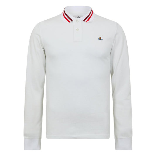 Vivienne Westwood Embroidered Logo Piqué Cotton Long Sleeve Polo ShirtShirtVivienne WestwoodDPUS Designer OutletWhiteXSVivienne Westwood Embroidered Logo Piqué Cotton Long Sleeve Polo Shirt