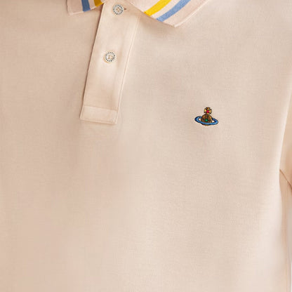 Vivienne Westwood Embroidered Logo Piqué Cotton Polo ShirtT-ShirtVivienne WestwoodDPUS Designer Outlet044367449836PeachSVivienne Westwood Embroidered Logo Piqué Cotton Polo Shirt