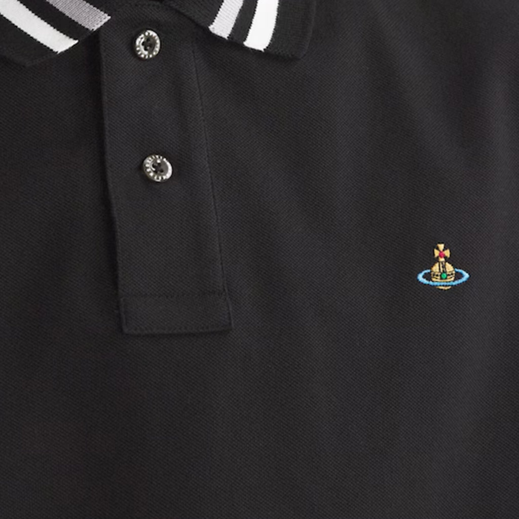 Vivienne Westwood Embroidered Logo Piqué Cotton Polo ShirtT-ShirtVivienne WestwoodDPUS Designer Outlet044369579128BlackSVivienne Westwood Embroidered Logo Piqué Cotton Polo Shirt