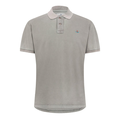 Vivienne Westwood Embroidered Logo Piqué Washed Polo ShirtT-ShirtVivienne WestwoodDPUS Designer Outlet044364533149Khaki GreenXSVivienne Westwood Embroidered Logo Piqué Washed Polo Shirt