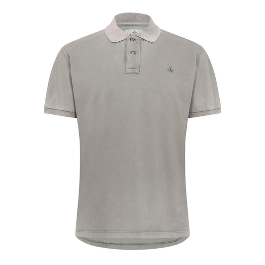 Vivienne Westwood Embroidered Logo Piqué Washed Polo ShirtT-ShirtVivienne WestwoodDPUS Designer Outlet044364533149Khaki GreenXSVivienne Westwood Embroidered Logo Piqué Washed Polo Shirt