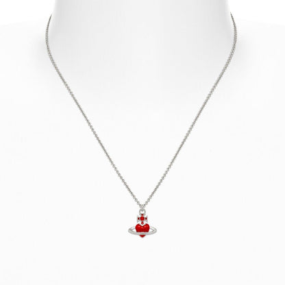 Vivienne Westwood Fabianna Bas Relief PendantJewelleryVivienne WestwoodDPUS Designer Outlet8053195435913Platinum/Red EnamelVivienne Westwood Fabianna Bas Relief Pendant