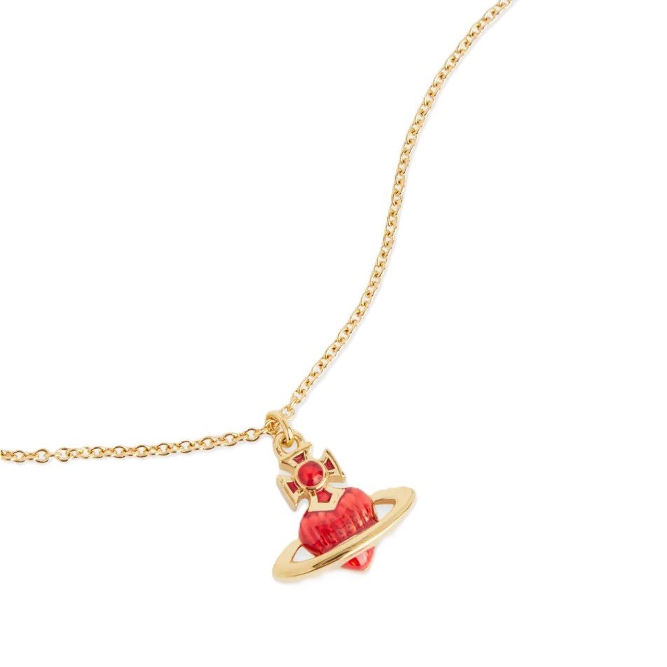 Vivienne Westwood Fabianna Bas Relief PendantJewelleryVivienne WestwoodDPUS Designer Outlet8053195435920Gold/Red EnamelVivienne Westwood Fabianna Bas Relief Pendant
