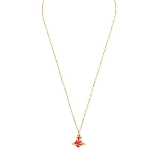 Vivienne Westwood Fabianna Bas Relief PendantJewelleryVivienne WestwoodDPUS Designer Outlet8053195435920Gold/Red EnamelVivienne Westwood Fabianna Bas Relief Pendant