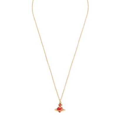 Vivienne Westwood Fabianna Bas Relief PendantJewelleryVivienne WestwoodDPUS Designer Outlet8053195435920Gold/Red EnamelVivienne Westwood Fabianna Bas Relief Pendant