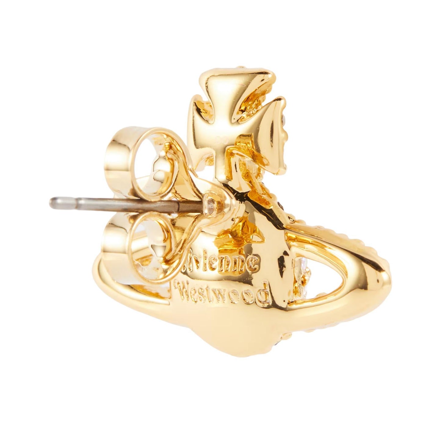 Vivienne Westwood Grace Bas Relief Stud Earrings in Gold / Moonlight CrystalJewelleryVivienne WestwoodDPUS Designer OutletVivienne Westwood Grace Bas Relief Stud Earrings in Gold / Moonlight Crystal