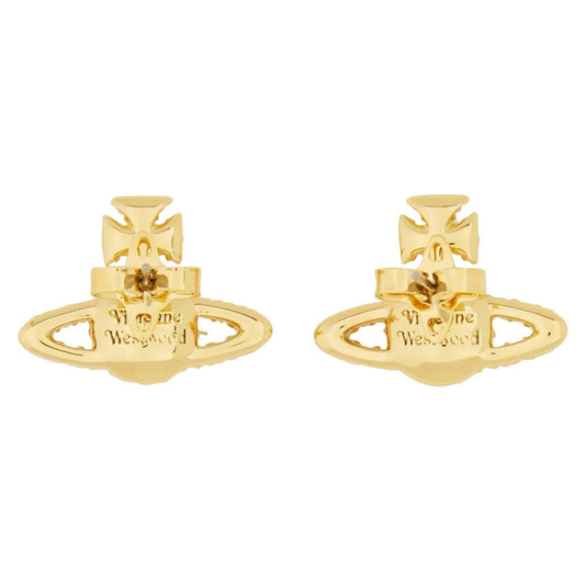 Vivienne Westwood Grace Bas Relief Stud Earrings in Gold / Moonlight CrystalJewelleryVivienne WestwoodDPUS Designer OutletVivienne Westwood Grace Bas Relief Stud Earrings in Gold / Moonlight Crystal