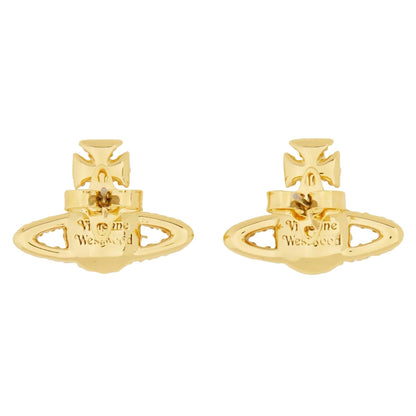 Vivienne Westwood Grace Bas Relief Stud Earrings in Gold / Moonlight CrystalJewelleryVivienne WestwoodDPUS Designer OutletVivienne Westwood Grace Bas Relief Stud Earrings in Gold / Moonlight Crystal