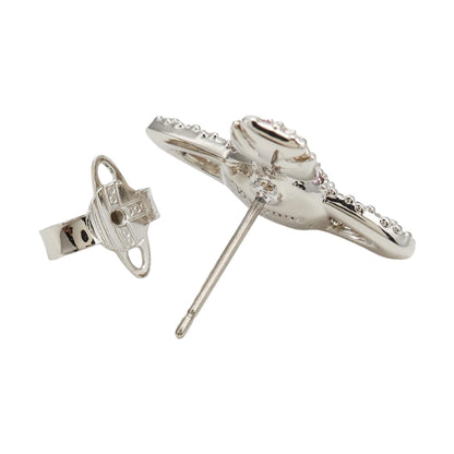 Vivienne Westwood Grace Bas Relief Stud Earrings in Platinum / Light Amethyst CrystalJewelleryVivienne WestwoodDPUS Designer OutletVivienne Westwood Grace Bas Relief Stud Earrings in Platinum / Light Amethyst Crystal