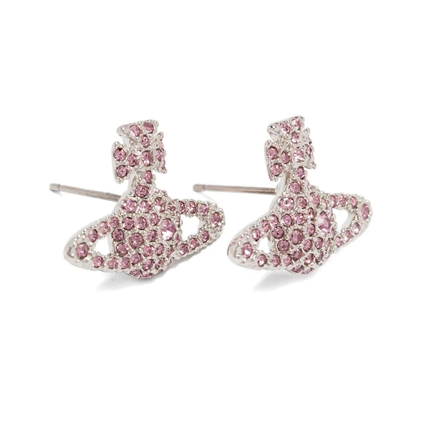 Vivienne Westwood Grace Bas Relief Stud Earrings in Platinum / Light Amethyst CrystalJewelleryVivienne WestwoodDPUS Designer OutletVivienne Westwood Grace Bas Relief Stud Earrings in Platinum / Light Amethyst Crystal