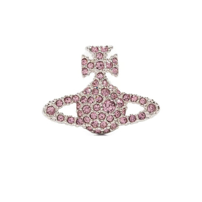 Vivienne Westwood Grace Bas Relief Stud Earrings in Platinum / Light Amethyst CrystalJewelleryVivienne WestwoodDPUS Designer OutletVivienne Westwood Grace Bas Relief Stud Earrings in Platinum / Light Amethyst Crystal