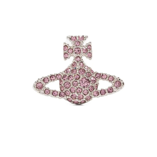 Vivienne Westwood Grace Bas Relief Stud Earrings in Platinum / Light Amethyst CrystalJewelleryVivienne WestwoodDPUS Designer OutletVivienne Westwood Grace Bas Relief Stud Earrings in Platinum / Light Amethyst Crystal