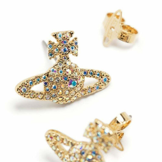 Vivienne Westwood Grace Bas Relief Stud EarringsJewelleryVivienne WestwoodDPUS Designer Outlet8053195400591Gold/Jonquil, Citrine, Light Topaz CryVivienne Westwood Grace Bas Relief Stud Earrings