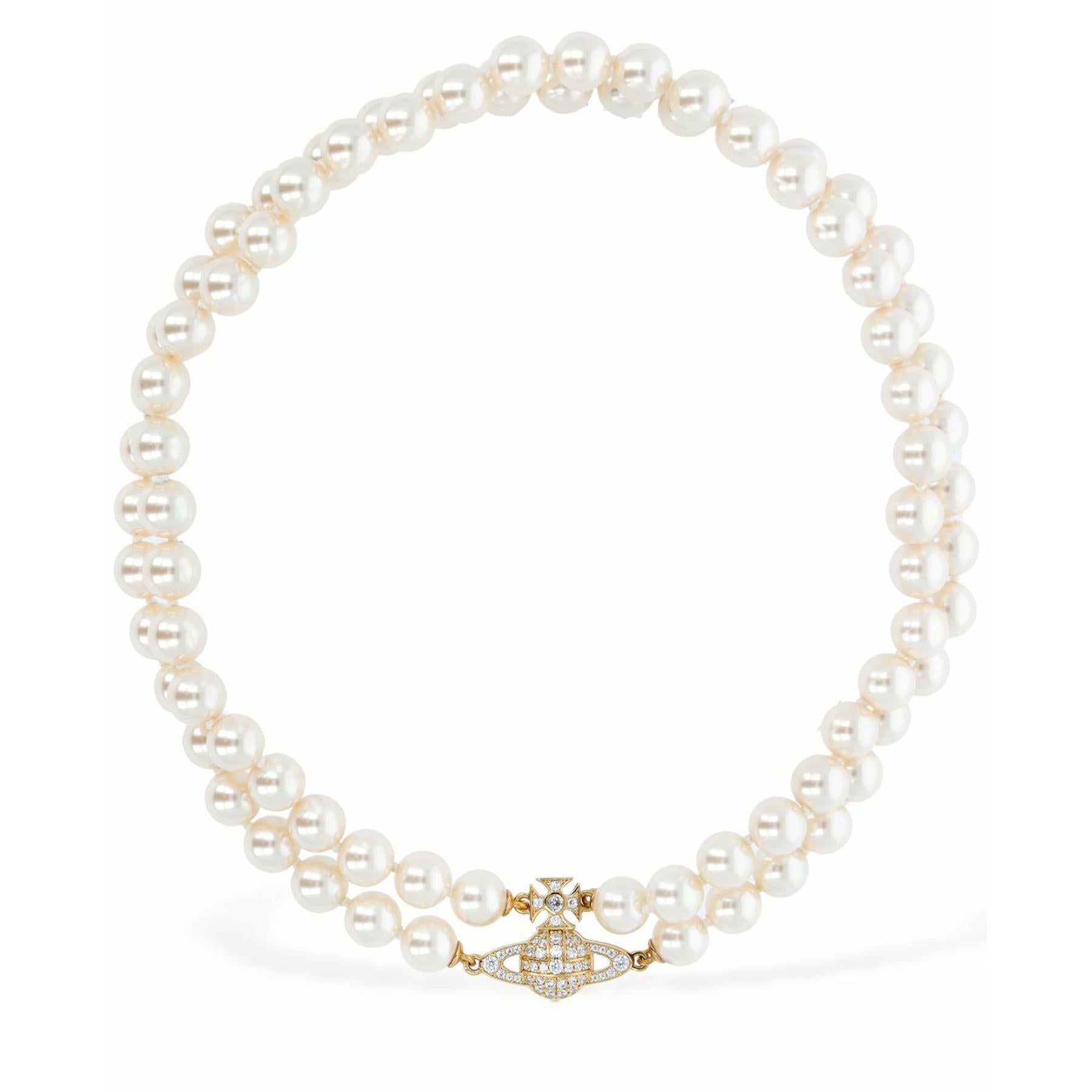Vivienne Westwood Graziella Pearl Bracelet in Gold / Creamrose Pearl / White CzJewelleryVivienne WestwoodDPUS Designer Outlet8053195071524W1Vivienne Westwood Graziella Pearl Bracelet in Gold / Creamrose Pearl / White Cz