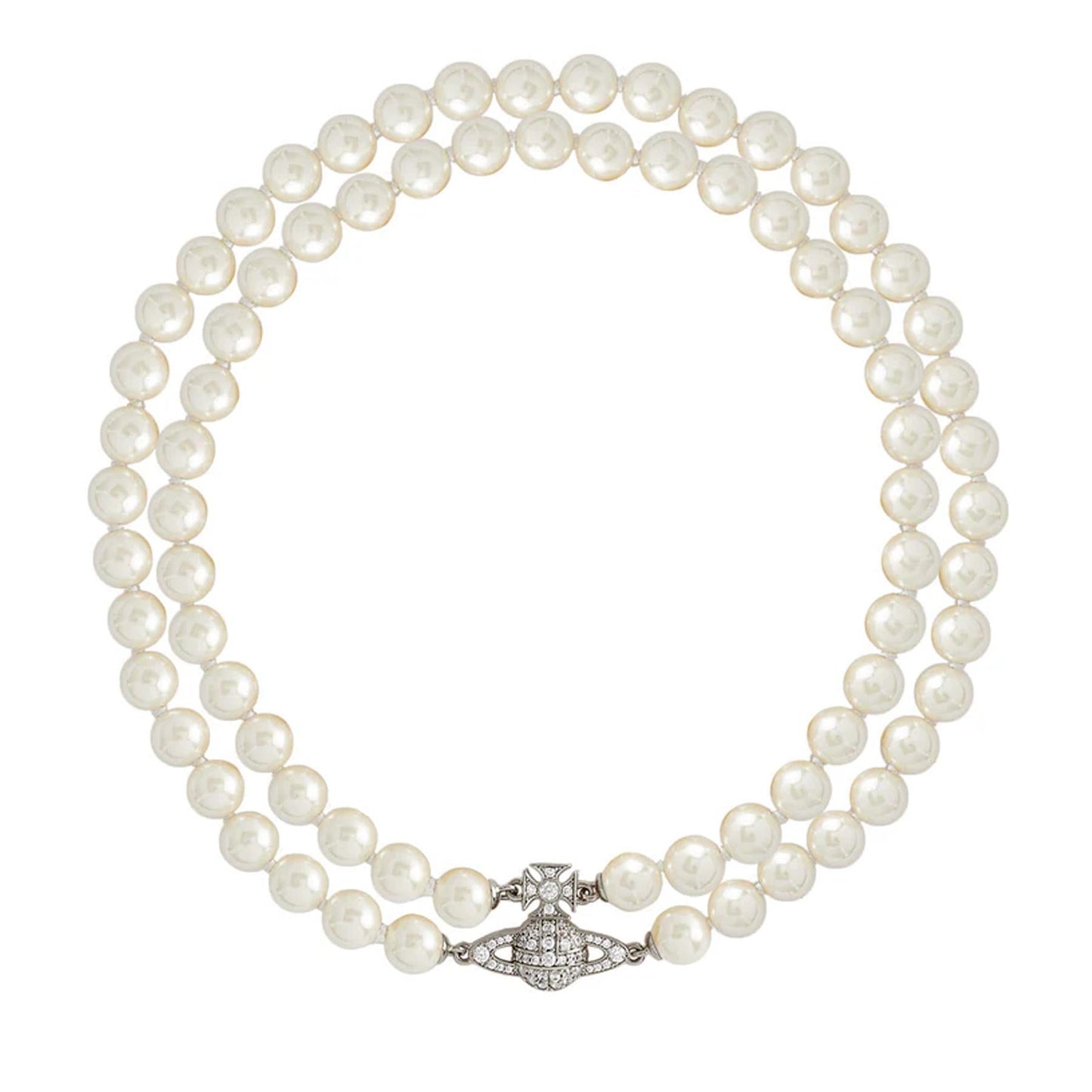 Vivienne Westwood Graziella Pearl Choker in Platinum / Creamrose Pearl / White CzJewelleryVivienne WestwoodDPUS Designer Outlet8053195070817W1Vivienne Westwood Graziella Pearl Choker in Platinum / Creamrose Pearl / White Cz