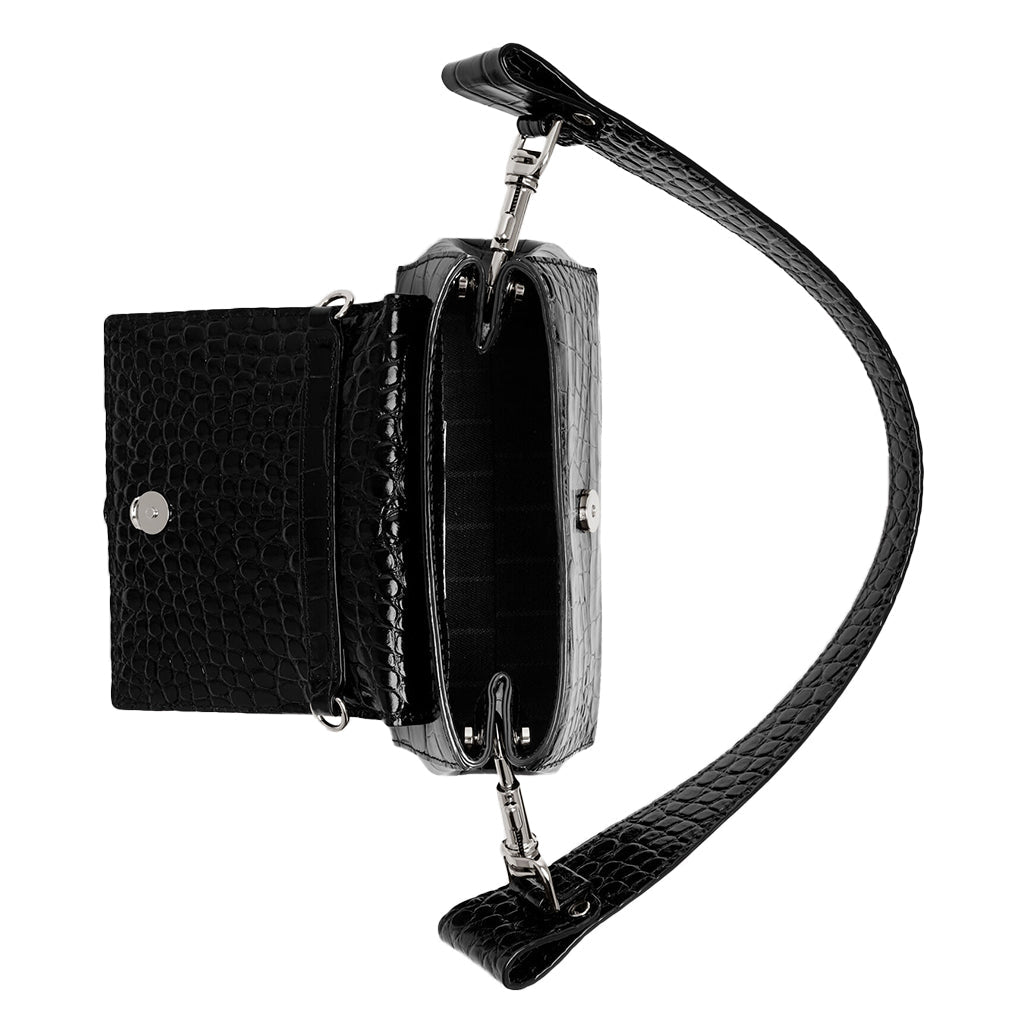 [Vivienne Westwood] Hazel Small HandbagBagsVivienne WestwoodDPUS Designer Outlet8053195383566Black Embossed Croc[Vivienne Westwood] Hazel Small Handbag