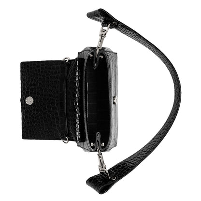 [Vivienne Westwood] Hazel Small HandbagBagsVivienne WestwoodDPUS Designer Outlet8053195383566Black Embossed Croc[Vivienne Westwood] Hazel Small Handbag