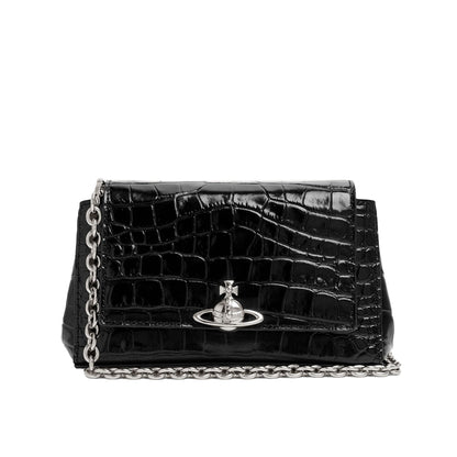 [Vivienne Westwood] Hazel Small HandbagBagsVivienne WestwoodDPUS Designer Outlet8053195383566Black Embossed Croc[Vivienne Westwood] Hazel Small Handbag