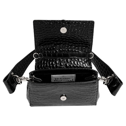 [Vivienne Westwood] Hazel Small HandbagBagsVivienne WestwoodDPUS Designer Outlet8053195383566Black Embossed Croc[Vivienne Westwood] Hazel Small Handbag