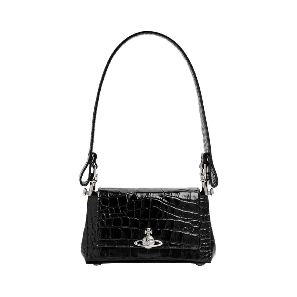 [Vivienne Westwood] Hazel Small HandbagBagsVivienne WestwoodDPUS Designer Outlet8053195383566Black Embossed Croc[Vivienne Westwood] Hazel Small Handbag