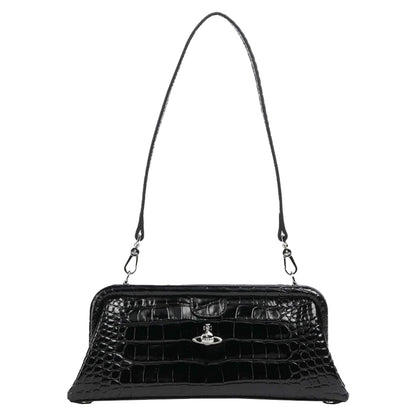 Vivienne Westwood Jane Frame PurseBagsVivienne WestwoodDPUS Designer Outlet8053195383092Black Embossed CrocVivienne Westwood Jane Frame Purse