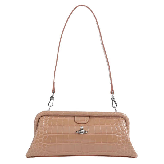 Vivienne Westwood Jane Frame PurseBagsVivienne WestwoodDPUS Designer OutletDusty Pink Embossed CrocVivienne Westwood Jane Frame Purse