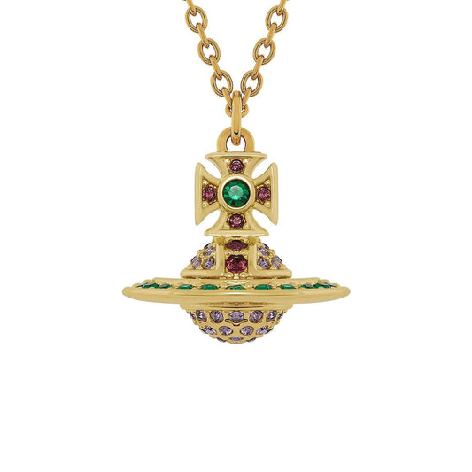 Vivienne Westwood Kika Orb Bracelet in Gold / Emerald, Tanzanite, Amethyst CrysJewelleryVivienne WestwoodDPUS Designer Outlet8053195235193Vivienne Westwood Kika Orb Bracelet in Gold / Emerald, Tanzanite, Amethyst Crys