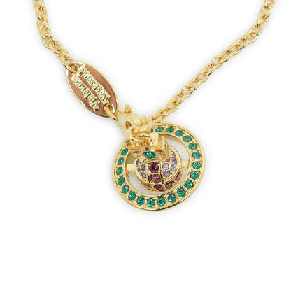 Vivienne Westwood Kika Orb Bracelet in Gold / Emerald, Tanzanite, Amethyst CrysJewelleryVivienne WestwoodDPUS Designer Outlet8053195235193Vivienne Westwood Kika Orb Bracelet in Gold / Emerald, Tanzanite, Amethyst Crys