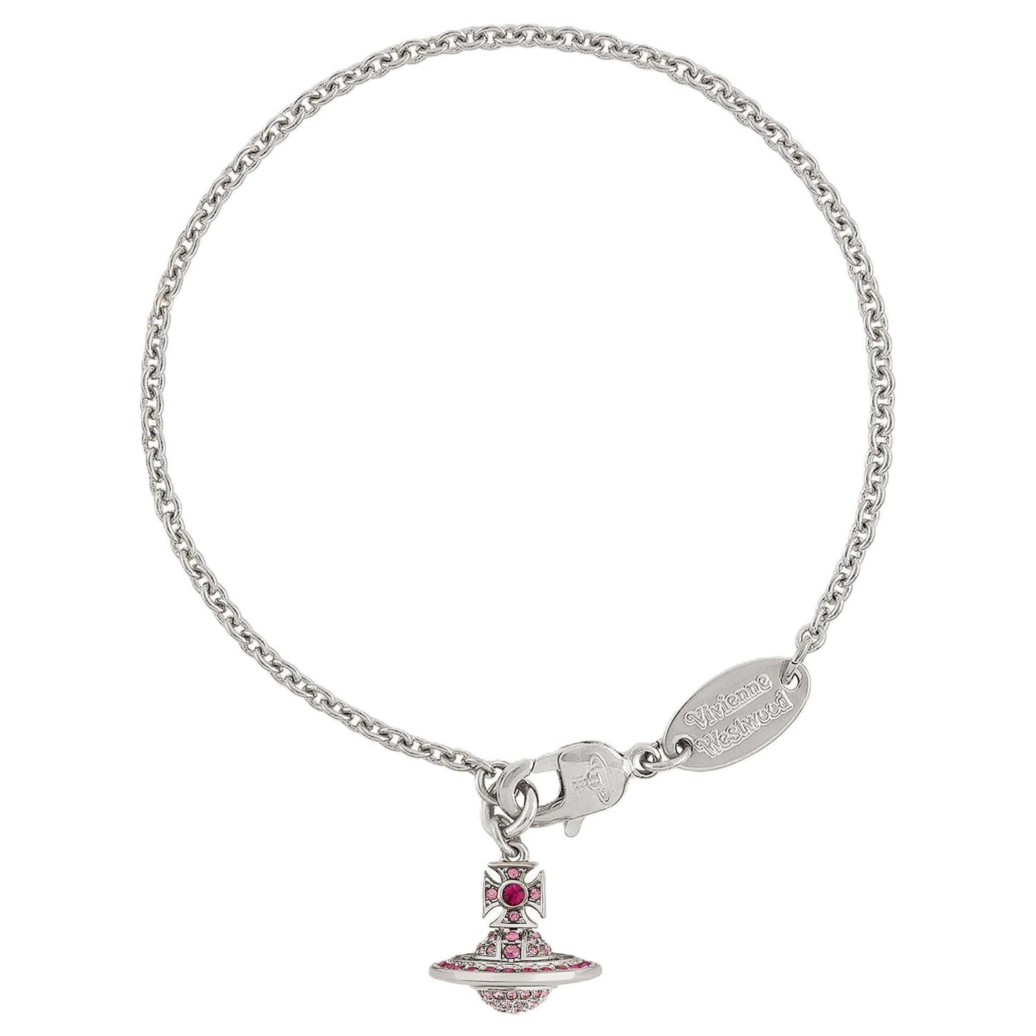 Vivienne Westwood Kika Orb Bracelet in Platinum / Fuchsia, Vintage Rose, Rose CJewelleryVivienne WestwoodDPUS Designer Outlet8053195235186Vivienne Westwood Kika Orb Bracelet in Platinum / Fuchsia, Vintage Rose, Rose C