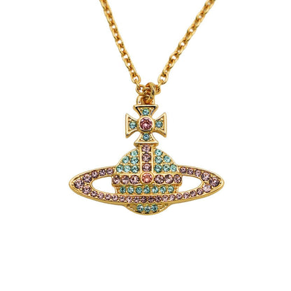 Vivienne Westwood Kika Pendant in Gold/Light Turquoise,Light Amethyst,RoseJewelleryVivienne WestwoodDPUS Designer Outlet8053195229352Vivienne Westwood Kika Pendant in Gold/Light Turquoise,Light Amethyst,Rose