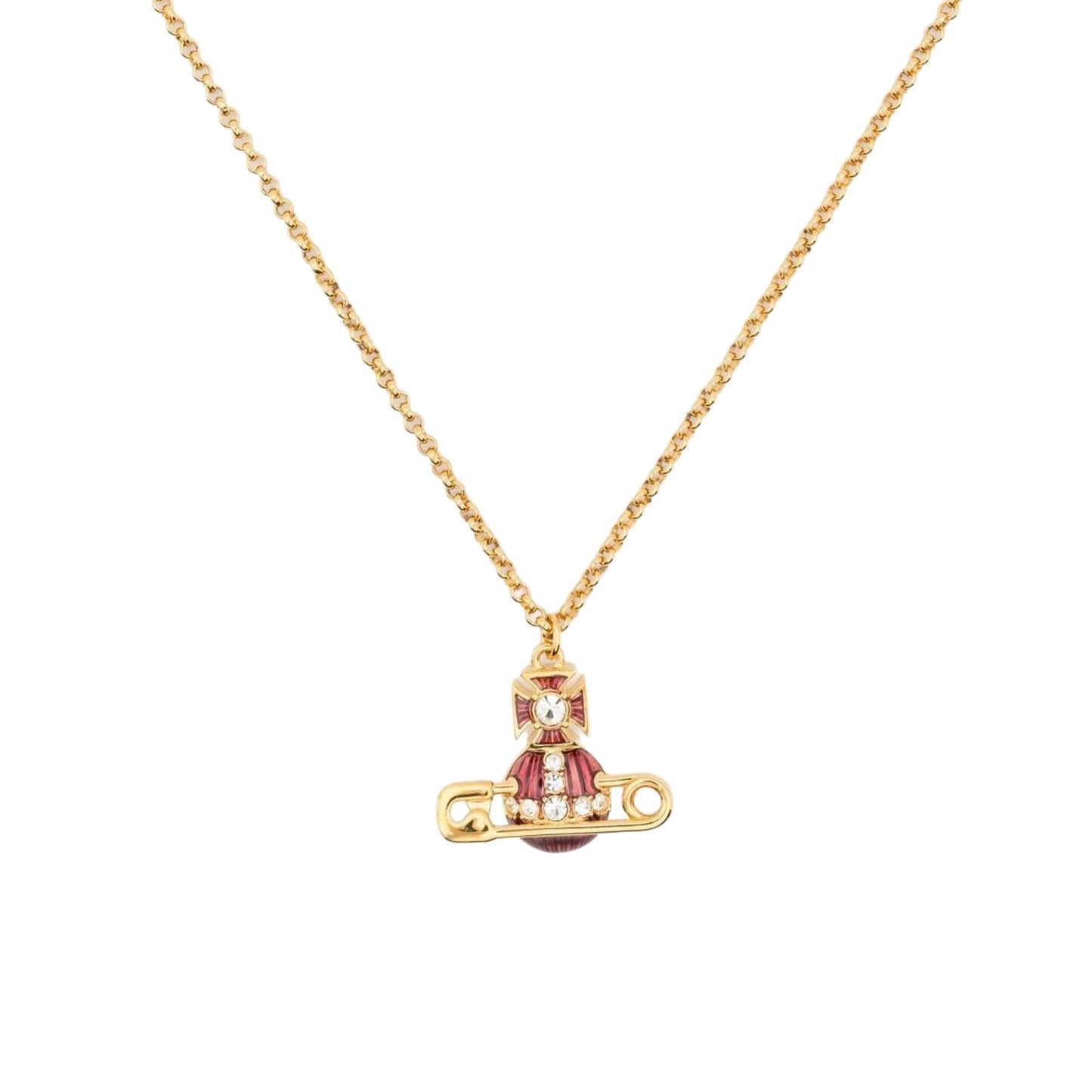 Vivienne Westwood Kitty Pendant in Gold / White Crystal / Amethyst EnamelJewelleryVivienne WestwoodDPUS Designer OutletVivienne Westwood Kitty Pendant in Gold / White Crystal / Amethyst Enamel