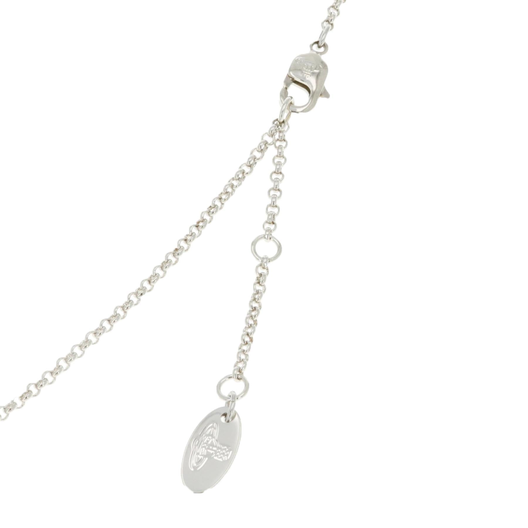 Vivienne Westwood Kitty Pendant in Platinum / White Crystal / Light Rose EnJewelleryVivienne WestwoodDPUS Designer Outlet8053195229468Vivienne Westwood Kitty Pendant in Platinum / White Crystal / Light Rose En