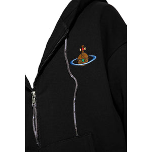 Vivienne Westwood Large Orb Logo Rugged Zip Oversize Hoodie in BlackHoodiesVivienne WestwoodDPUSXXSVivienne Westwood Large Orb Logo Rugged Zip Oversize Hoodie in Black