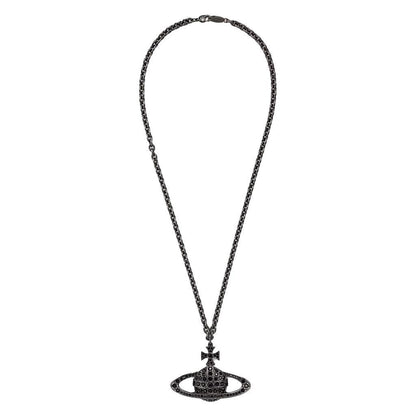 Vivienne Westwood Man. Bas Relief Pendant in Ruthenium Jet