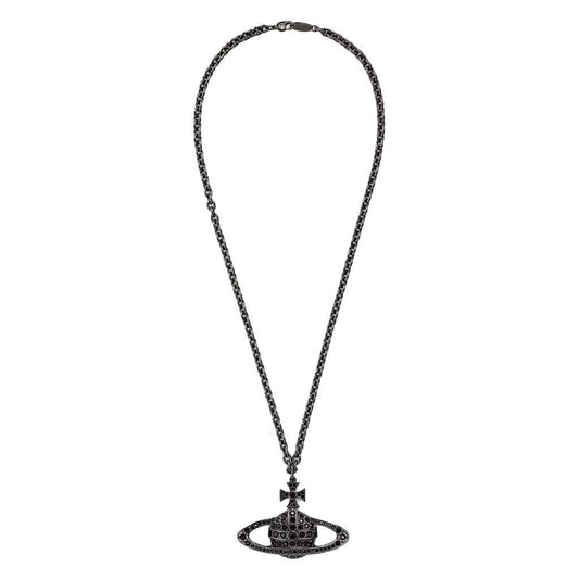 Vivienne Westwood Man. Bas Relief Pendant in Ruthenium Jet